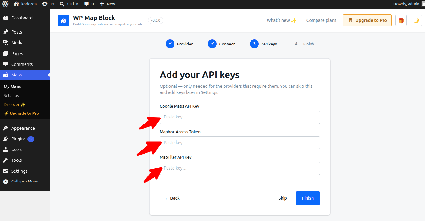 API keys API keys